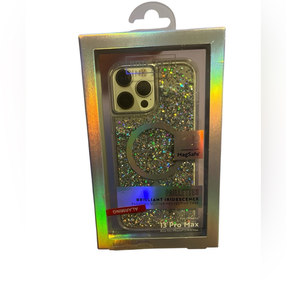 BRILLIANT IRIDESCENCE FLOATING GLITTER PROTECTIVE CASE FITS iPHONE 12/13 PRO MAX